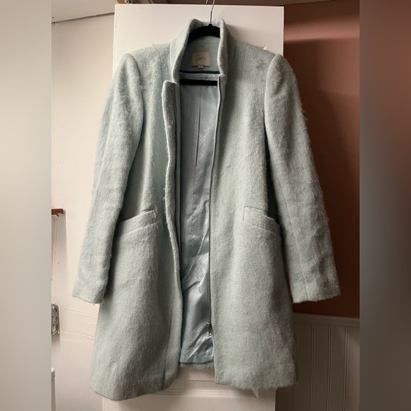 Loft Ann Taylor Light Blue Wool Jacket Coat XS - Picture 3 of 4